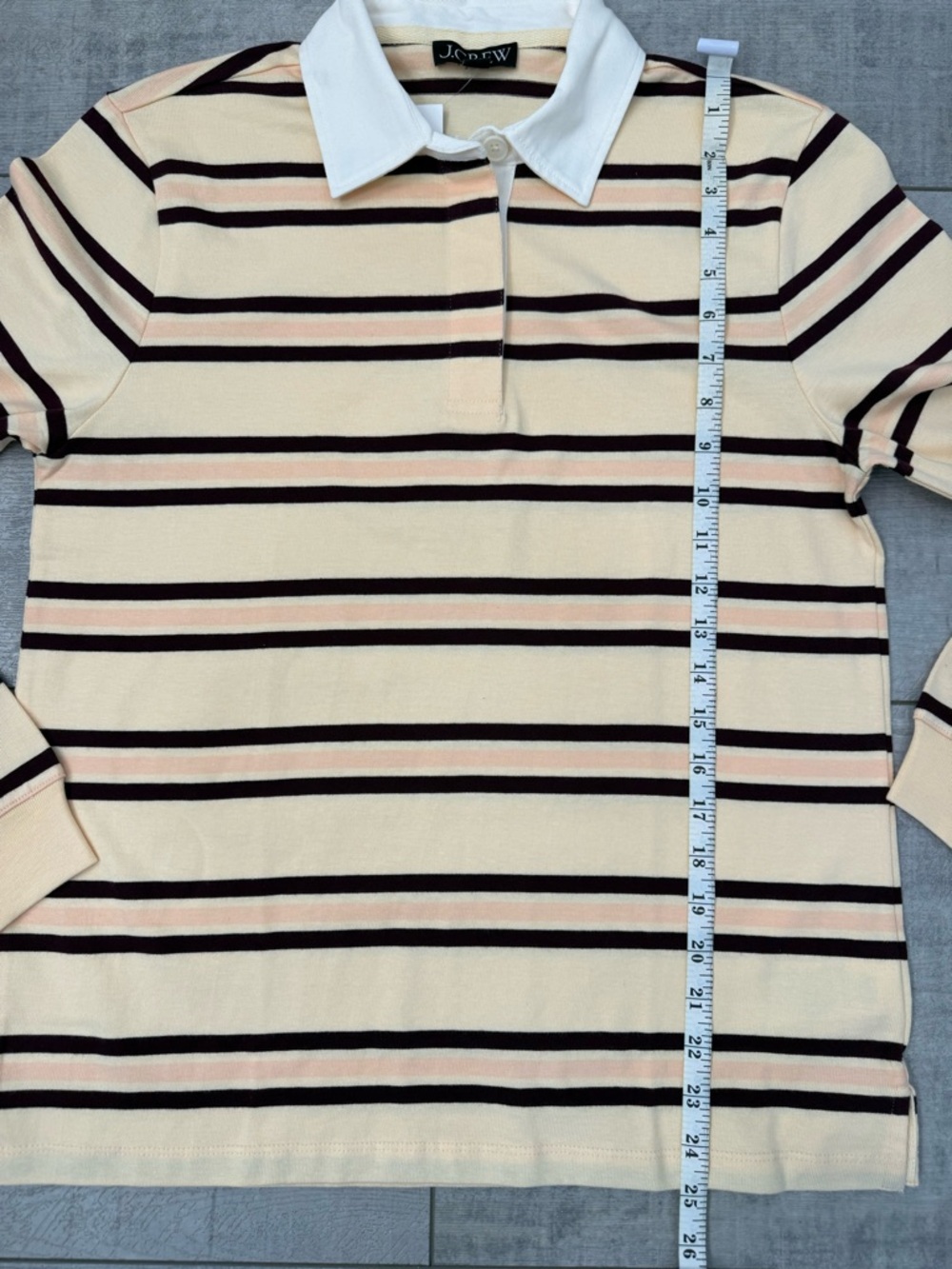 NWT J. Crew New Premium-Weight Classic Rugby Shirt in Jane Stripe - Small - Picture 5 of 6